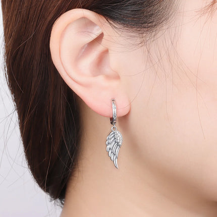 Orstarry 925 Sterling Silver Sparkling Wings Earrings Original Jewelry Drop Earrings Women Jewelry Party Trendy Anniversary Gift