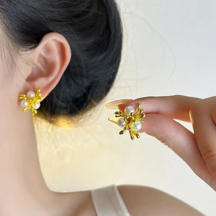 PANJBJ 925 Sterling Silver Bow Knot Earring for Women Texture Tassels Sweet Romantic Korean Jewelry Gift Dropshipping