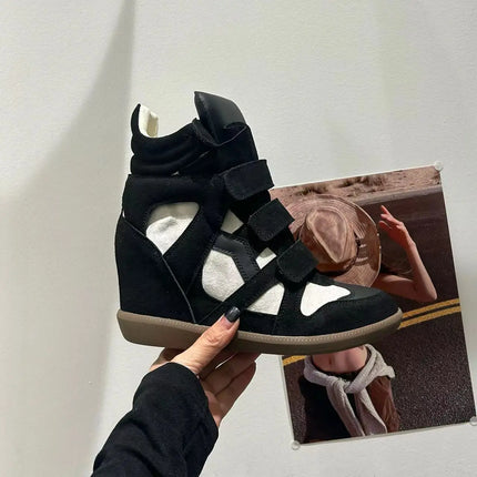2026New Women's Shoes 7cm Inner Height-increasing Sport Shoes Fashion High-top Casual Shoes Women's Sneakers Zapatillas De Mujer