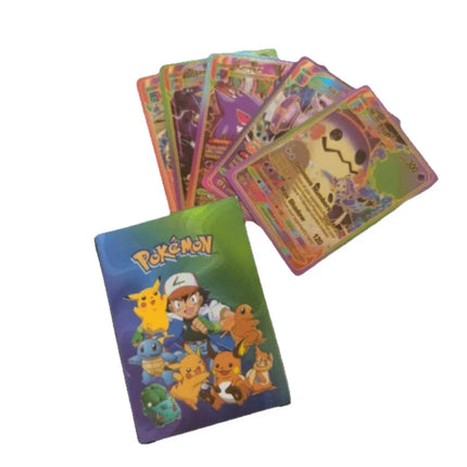 55pcs Pokemon Rainbow Gold Silver Black Foil Vmax Gx Cards Golden Letters English Game  Collection Battle Card Series Gift