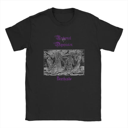NOCTURNAL DEPRESSION Band T-Shirt Summer  Hip Hop T Shirts Man Cotton O-Neck Oversize Top Tees Short-Sleeve Y2K Casual Tshirt