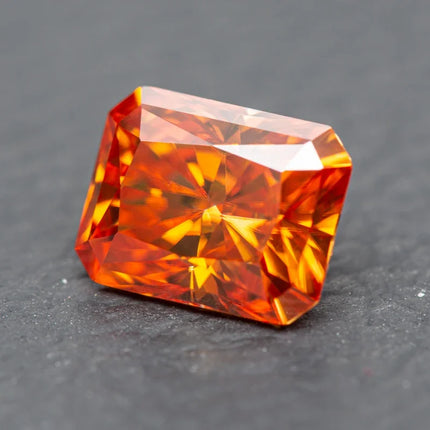 Moissanite Radiant Cut Orange Color Gemstone for Jewel Making DIY Ring Necklace Earrings Main Materials with Certificate