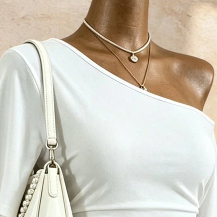 Women One Shoulder Short Sleeve Side Ruched Cropped T Shirt 2026 Summer Y2K Going Out Casual Streetwear Tops