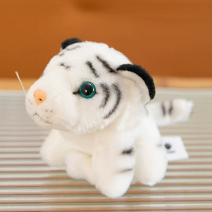 Cute Animal Plush KeyChains Stuffed Panda Little Tiger Key Chain Pendant Simulation Tiger Doll Plush Toy  Gifts