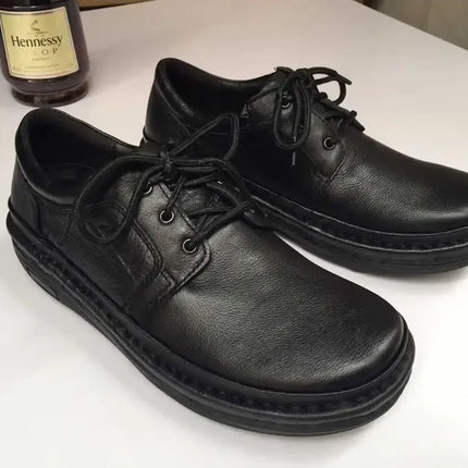 Men's Large Size Leather Cow Shoes Flat Outdoor Leather Shoes 46 47 All Genuine Leather Casual Shoes
