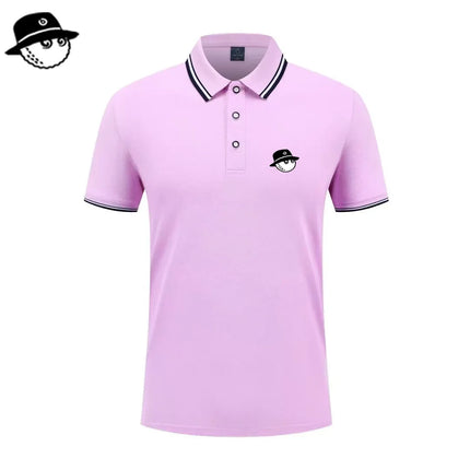 Men Summer Fashion Slim Fit Sport Short Sleeve 100% Polyester Polo Shirt Fake Pocket Decoration Casual Sport Golf Polo Shirt