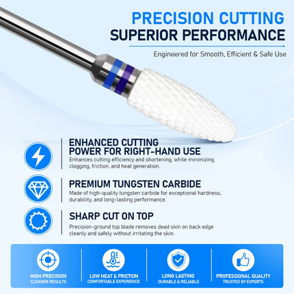 Flame Nail Drill Bits Composite Ceramics Milling Cutter Sharp Durable Bit for Efile Acrylic Nail Removal Manicure Salon Tools