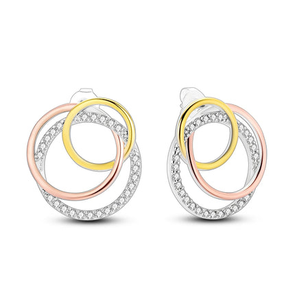 Orstarry S925 Sterling Silver 18k Gold Classic Knot Stud Earrings For Lady S925 Jewelry Party Anniversary Trendy Gifts
