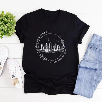 Sing Me A Song Shirt Outlander T-shirt Sassenach Fraser's Ridge Tee Women Short Sleeve T-Shirts Casual Graphic Women Clothing
