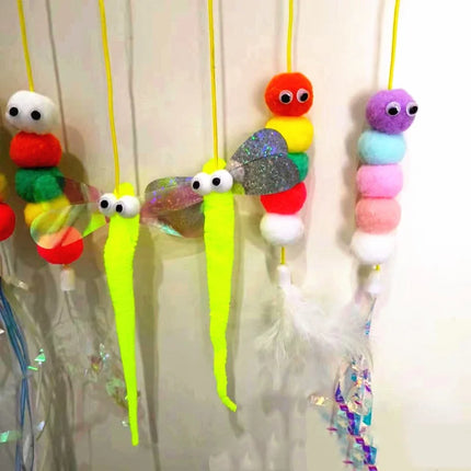 New Cat Hanging Cat Toy Hanging Door Elastic Rope Cat Stick Feather Pet Supplies For Cats And Dogs