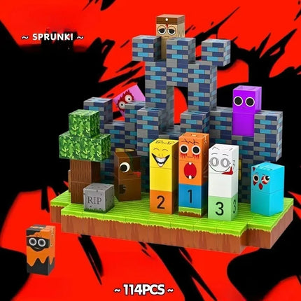 DIY Sprunki Magnetic Building Block Toys Cube Box DIY Model Building Blocks Sensory Puzzle Blocks Toy Gifts
