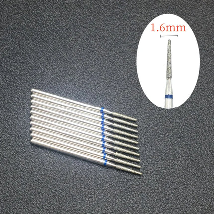 10 Piece Nail Milling Cutter Set Diamond Electric Nail Enhancement Drill Nail Drill Corner Cleaning Drill Burr Accessories Tool