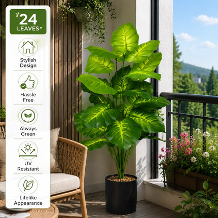 Artificial Pothos Tree with Black Pot - image 5