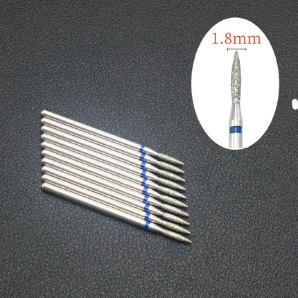 10 Piece Nail Milling Cutter Set Diamond Electric Nail Enhancement Drill Nail Drill Corner Cleaning Drill Burr Accessories Tool