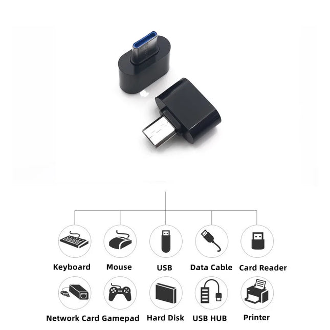 Tablet OTG Universal Micro USB/Type-C to USB 2.0 Adapter Connector for Phone Tablet PC USB C On-The-Go Converter Adapter