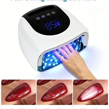 Rechargeable 96W Nail Lamp with Mirror Reflective Base Gel Polish Dryer Manicure Machine UV Light for Nails Nail UV LED Lamp