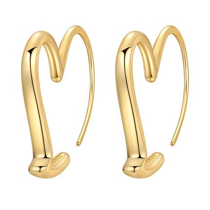 Original 2026 S925 Sterling Silver Zircon 18K Gold Lining Vintage Hoop Earrings for Women Birthday Party Wedding Gift Jewellery