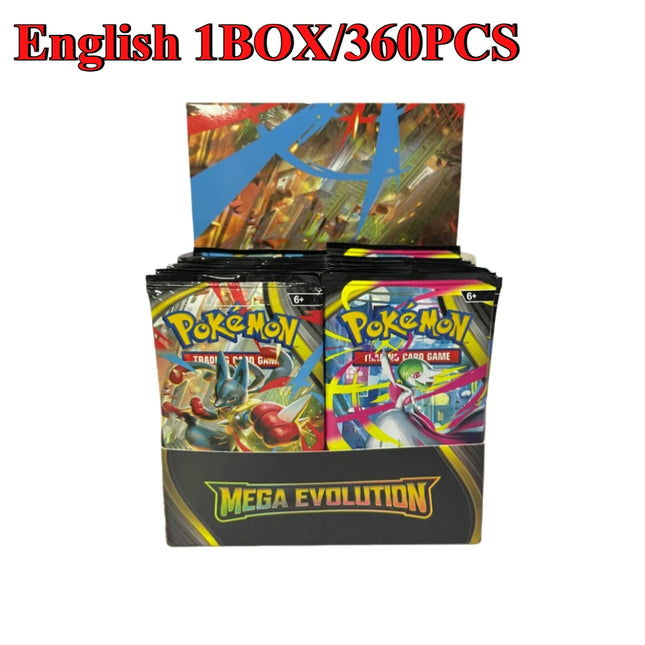90/360PCS Pokémon Kartenpakete 151, AUFGESTIEGENE HELDEN. Evolutionen, PALDEAN FATES, Englische Verstärkung, Battle Transaktionskarten-Geschenk