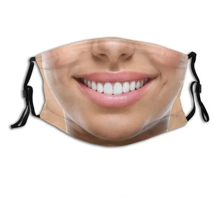 Facial Expression 3D Three-dimensional Mask Personality Breathable Funny Printed Mask Creative Printed Party Cosplay Mask Warmer