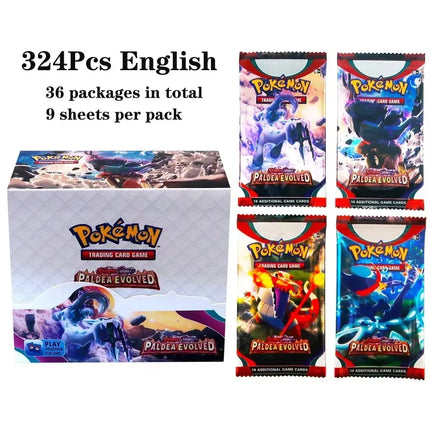 2025 324Pcs Pokemon Cards Sun & Moon  Evolutions Unified SHINING Booster Box Collectible Tradiner Card Game toy for children ﻿