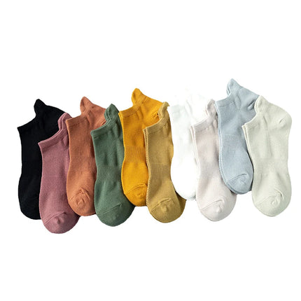 5 Pairs Women Cotton Socks Short Crew Ankle High Quality Breathable Summer Compression Casual Fashion Low-Cut Sock for Female