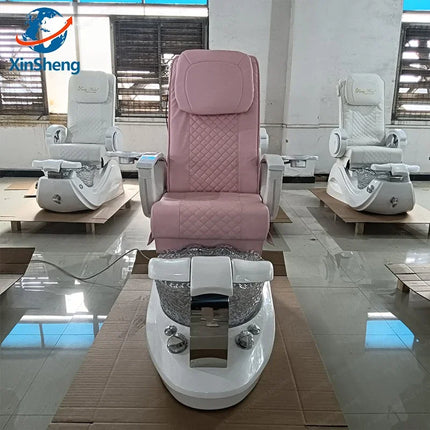 XinSheng Foot Bath Nail Chair Pedicure Chairs with Electric Back Massage Salon SPA Foot Massage Manicure Furniture Sofa Material