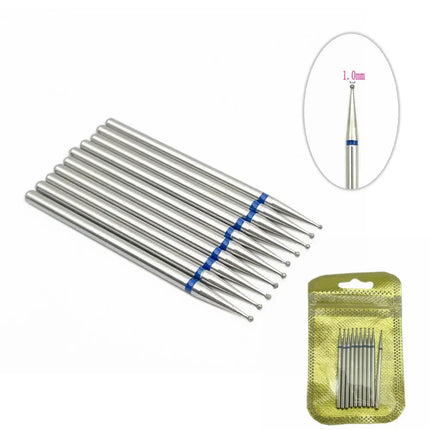 10pcs Nail Milling Cutter Set Diamond Stone Electric Manicure Drills Nail Drill Cuticle Clean Bits Burr Accessories Nail Art