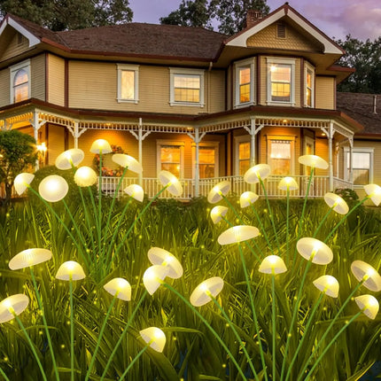 Solar Garden Lights Dual Mode LED Solar Mushroom Lights Waterproof Decor Yard Patio Pathway Jellyfish for Garden Ambiance Decor