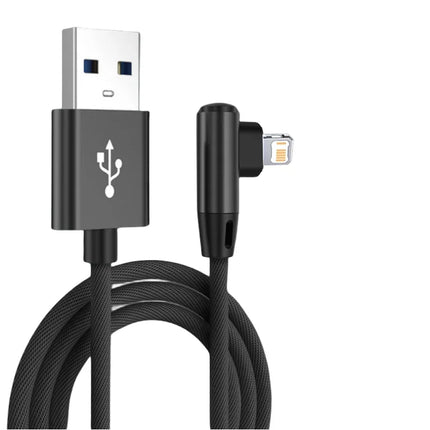 90 Degree USB Cable For iPhone 14 13 12 11 Pro Max X XR 6s 7 8 Plus 2m 3m Lead Mobile Phone Fast Charging Cord - product imag