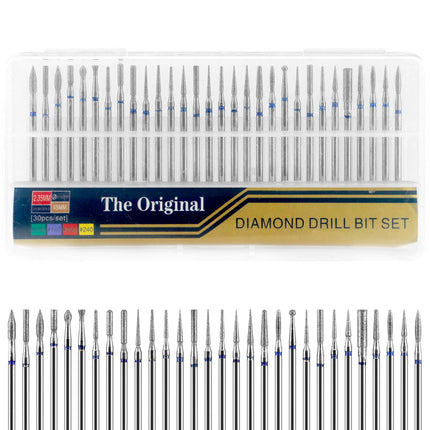 30PCS BOX 30pcs Diamond Nail Drill Bits Set for Rotary Electric Nail Drill Milling Cutter Manicure Grinding Bits Nail Art Tools
