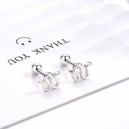 Silver Color Simple Small Rose Star Stud Earrings Tragus Cartilage for Women Hypoallergenic Daily Wear Ear Piercing Jewelry Gift