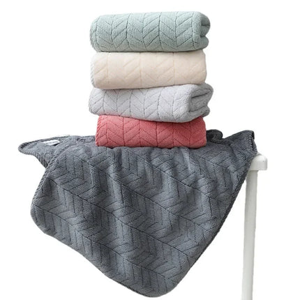 35x75cm Thickened Coral Velvet Cotton Bath Towel Increases Water Absorption Adult Bath Towel Soft Affinity Household Quick Dry