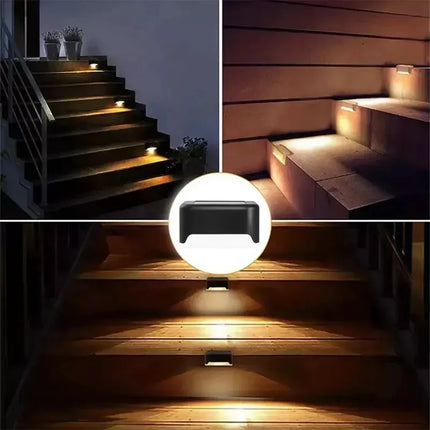 4-32 Pack LED Solar Step Lamp Path Stair Outdoor Garden Lights Waterproof Balcony Light Decoration for Patio Stair Fence Light ﻿