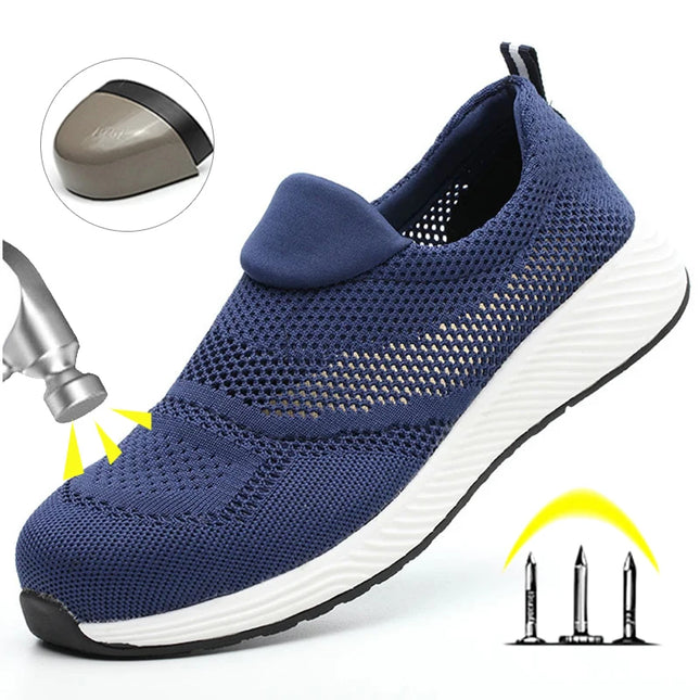 Summer Mesh Light Work Sneakers Steel Toe Protective Work Safety Shoes Men Women Breathable Construction - product image 2