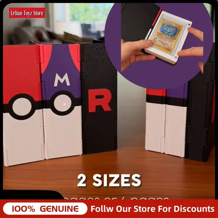 Pokemon Card Binder Hard Protective Storage Box Portable Organizer Durable Card Holder Collectible Gift For Anime Card Collector