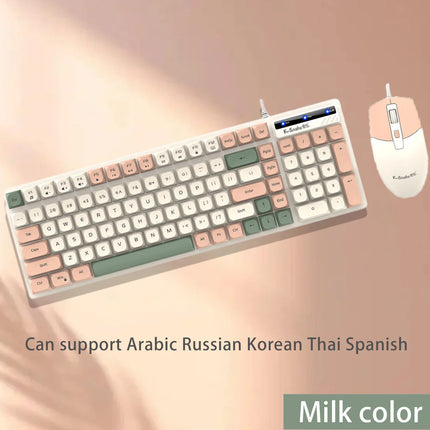 K-Snake KM100 Wired Fashion Keyboard and Mouse Set USB Laptop Office Universal Keyboard and Mouse Set - product image from BS