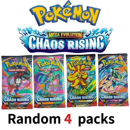 4 Pcs Pokemon Card CHAOS PISING  ASCENDED HEROES  English Booster Battle Pokemon Card Game Carte Trading Collection Cards Gift