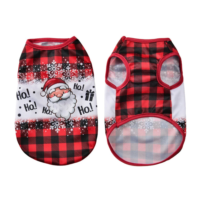 Cute Cat Vest Christmas Pet Costume For Small Medium Dogs Cats Apparel Funny Santa Claus Print Kitten - product image 2