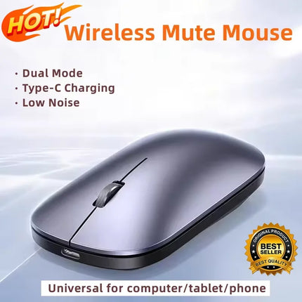 Wireless Mouse Type-C Charging Silent Click Portable Office Ergonomic Laptop Universal Lightweight Office Game No-Noise 2026New