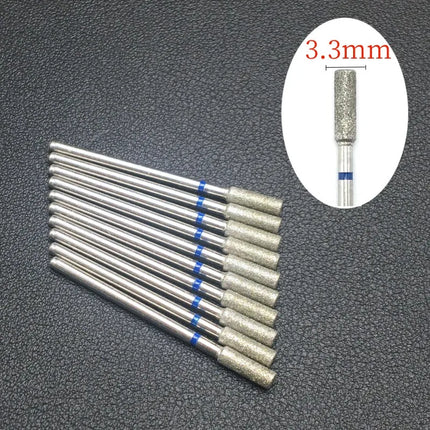 10 Piece Nail Milling Cutter Set Diamond Electric Nail Enhancement Drill Nail Drill Corner Cleaning Drill Burr Accessories Tool