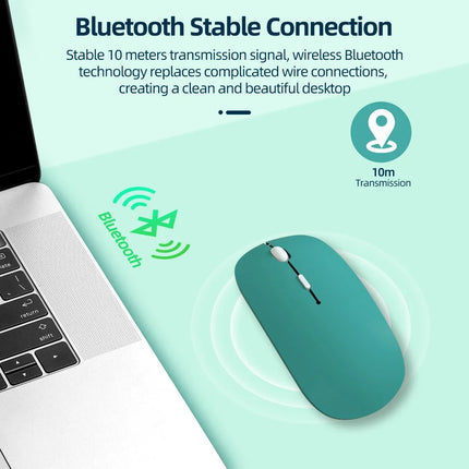 Wireless Bluetooth-compatible Mouse Portable Ergonomic Computer Mice For Laptop Ipad Tablet Pc Mobile Phone Office - product
