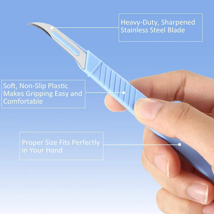 5 Pieces of Blue Sewing Tear Machine Kit, Including Thread Tear Machine, Suture Tear Machine, and Scissors for Removing Stitches