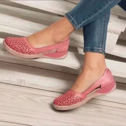 Women's Summer Flat Round Toe Sandals 2025 New Retro Button Sandals Comfy Mary Jane Comfortable Shoes for Women Plus Size 43