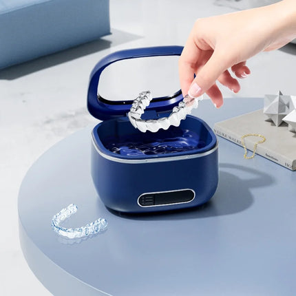 Lenovo Ultrasonic Cleaning Machine 3Speed Timed Deep Cleaning USB Charging Jewelry Cleaner Dentures Retainer Mouth Guard Aligner