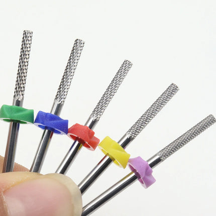 1Pcs Safety Nail Drill Bits,3/32" Tungsten Carbide Cuticle Drill Bits,Two Way Rotate For Nail Bed File Dead Skin Nail Prepare Cl
