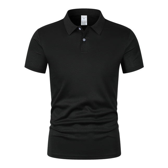 Solid color polo shirt ultra-light men's quick-drying breathable sweat-wicking shirt suitable for fitness gym and running