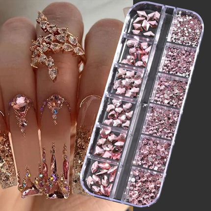 12Grids Mini Caviar Beads Nail Art Decorations Metal Gold/Silver Micro Ball Nail Charms Magnetic Pen 0.5~3mm Ball Nail Jewelry