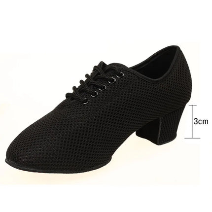 Women Latin Dance Shoes Suede Salsa Tango Ballroom Jazz Practice High Heels Comfortable Non Slip Performance Dance Sneakers