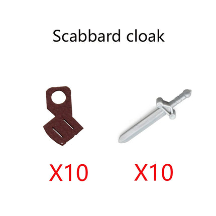 MOC Medieval Military Weapons Building Blocks Parts Castle Knights Soldier Sword Bow Crossbow Helmet Spear Model Bricks Boy Toys