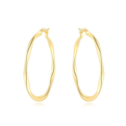 Original 2026 S925 Sterling Silver Zircon 18K Gold Lining Vintage Hoop Earrings for Women Birthday Party Wedding Gift Jewellery